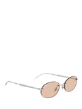 Ray-Ban RB3767 oval sunglasses silver, imported from the UK