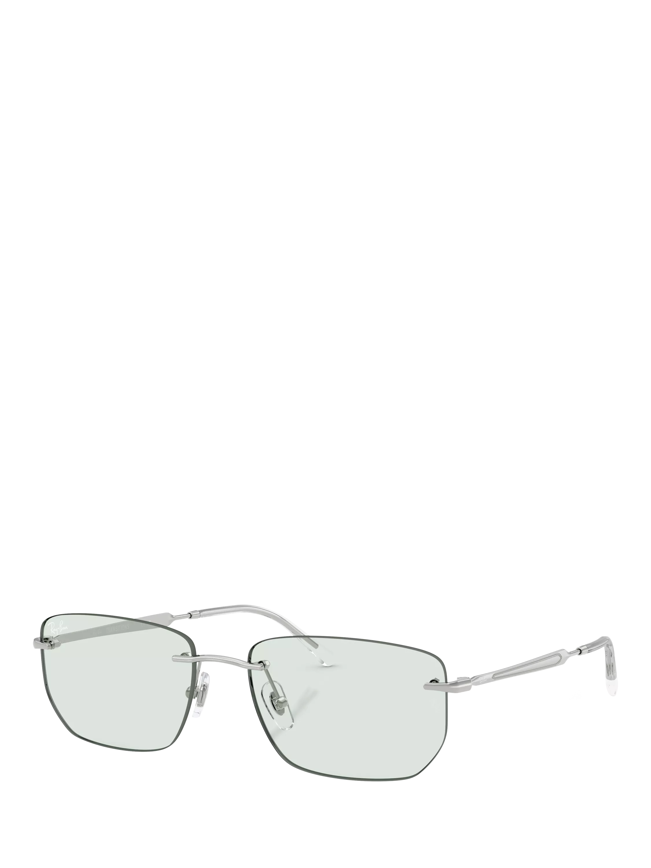Ray-Ban RB3768 irregular silver metal sunglasses with photochromic lenses - British product