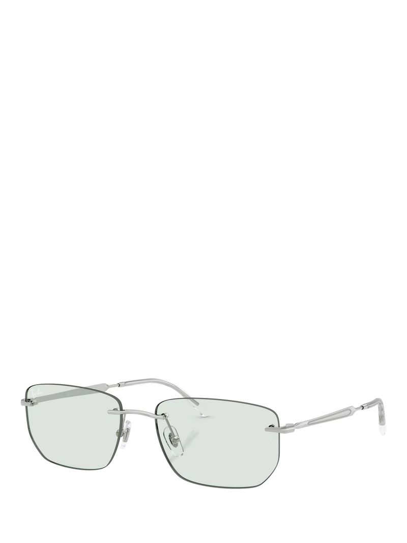 Ray-Ban RB3768 irregular silver metal sunglasses with photochromic lenses - British product