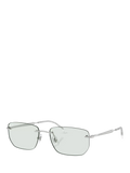 Ray-Ban RB3768 irregular silver metal sunglasses with photochromic lenses - British product