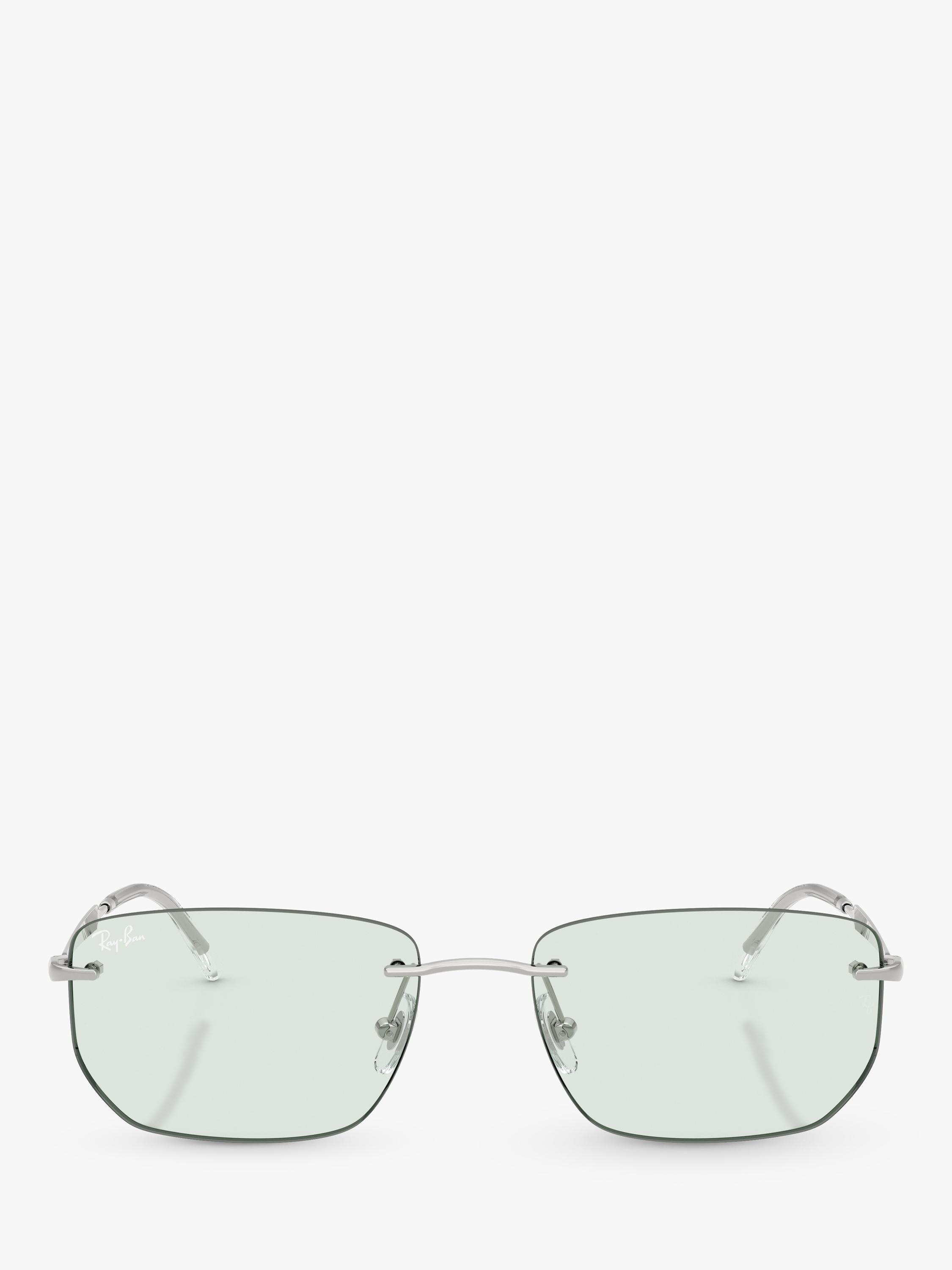 Ray-Ban RB3768 irregular silver metal sunglasses with photochromic lenses - British product