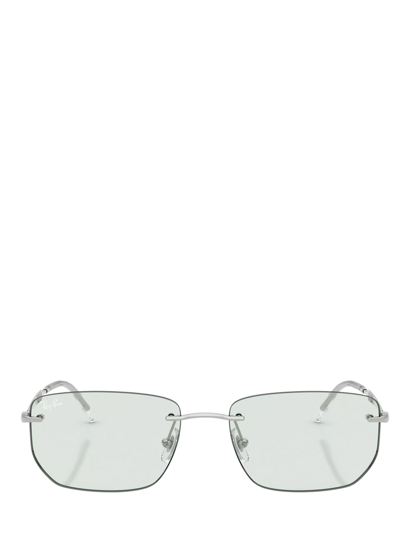 Ray-Ban RB3768 irregular silver metal sunglasses with photochromic lenses - British product