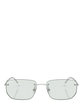 Ray-Ban RB3768 irregular silver metal sunglasses with photochromic lenses - British product