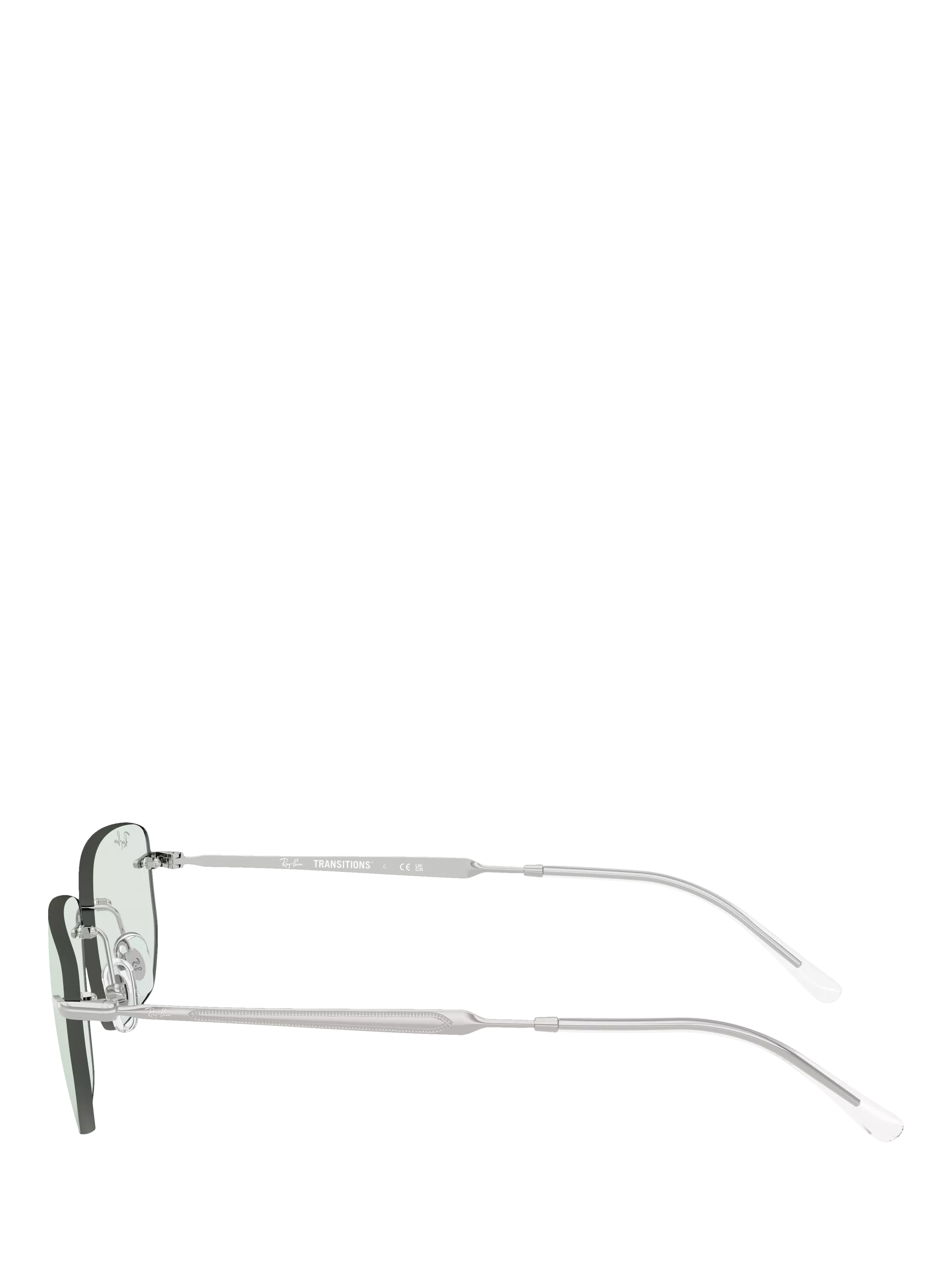 Ray-Ban RB3768 irregular silver metal sunglasses with photochromic lenses - British product