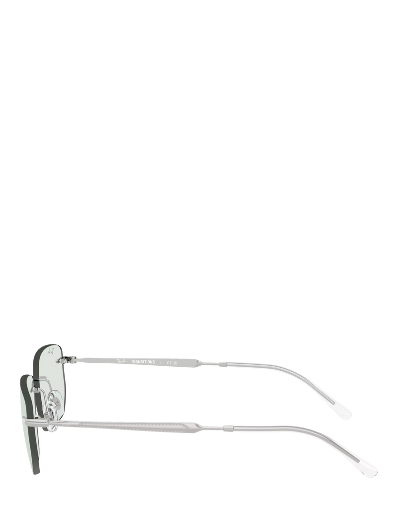 Ray-Ban RB3768 irregular silver metal sunglasses with photochromic lenses - British product