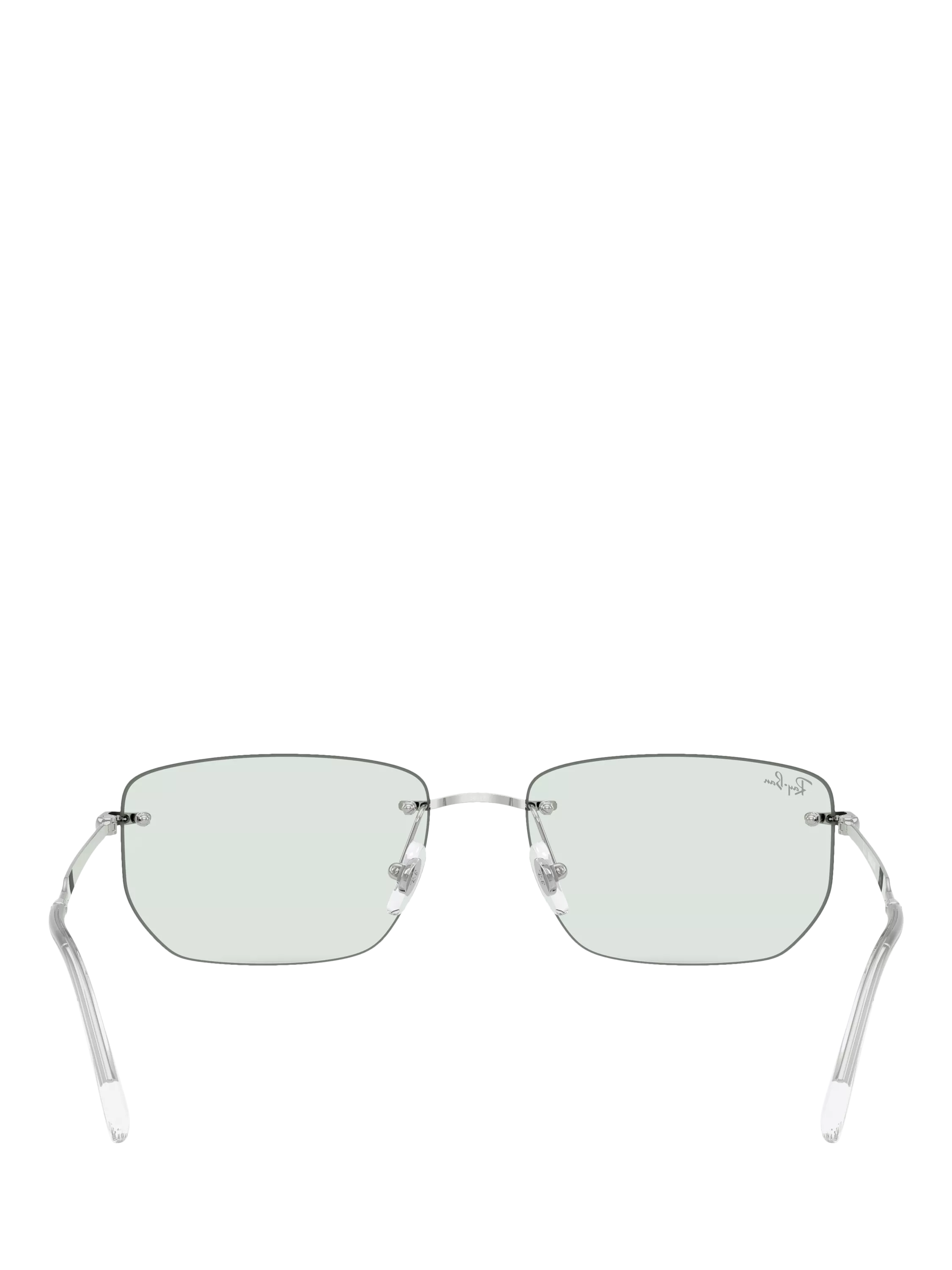 Ray-Ban RB3768 irregular silver metal sunglasses with photochromic lenses - British product