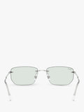 Ray-Ban RB3768 irregular silver metal sunglasses with photochromic lenses - British product