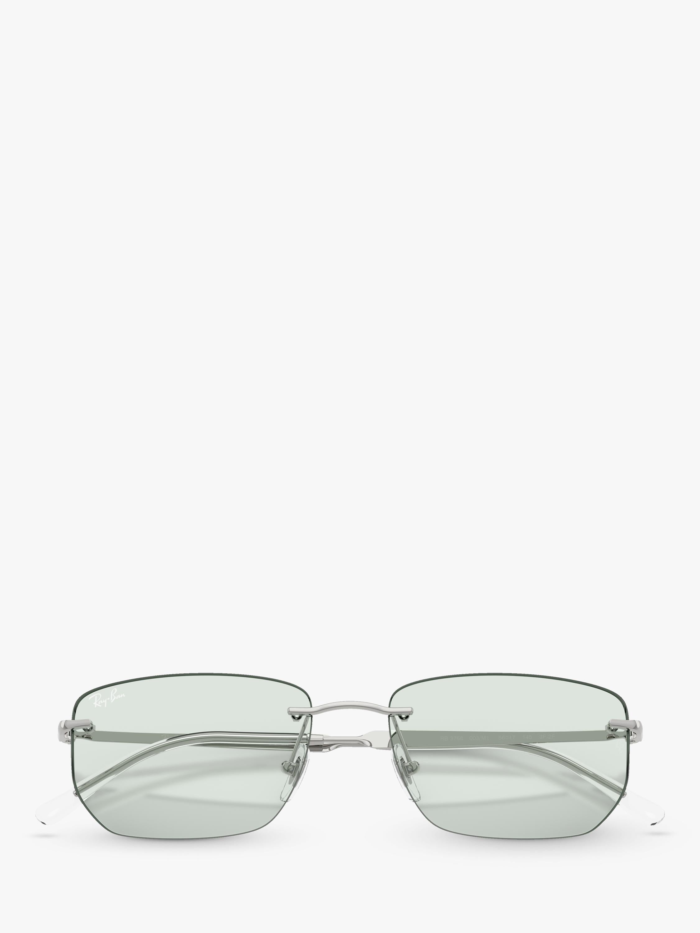 Ray-Ban RB3768 irregular silver metal sunglasses with photochromic lenses - British product