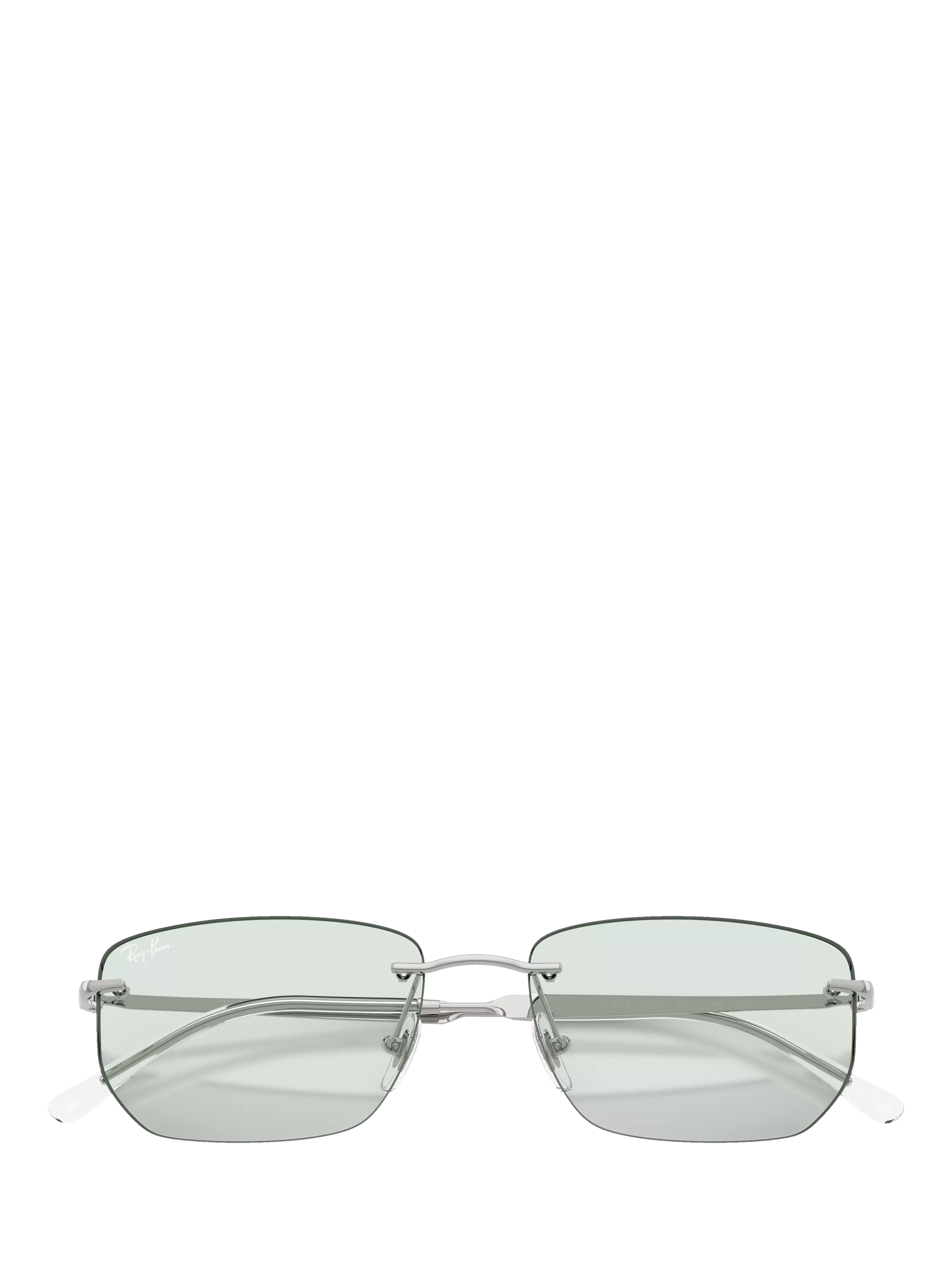 Ray-Ban RB3768 irregular silver metal sunglasses with photochromic lenses - British product