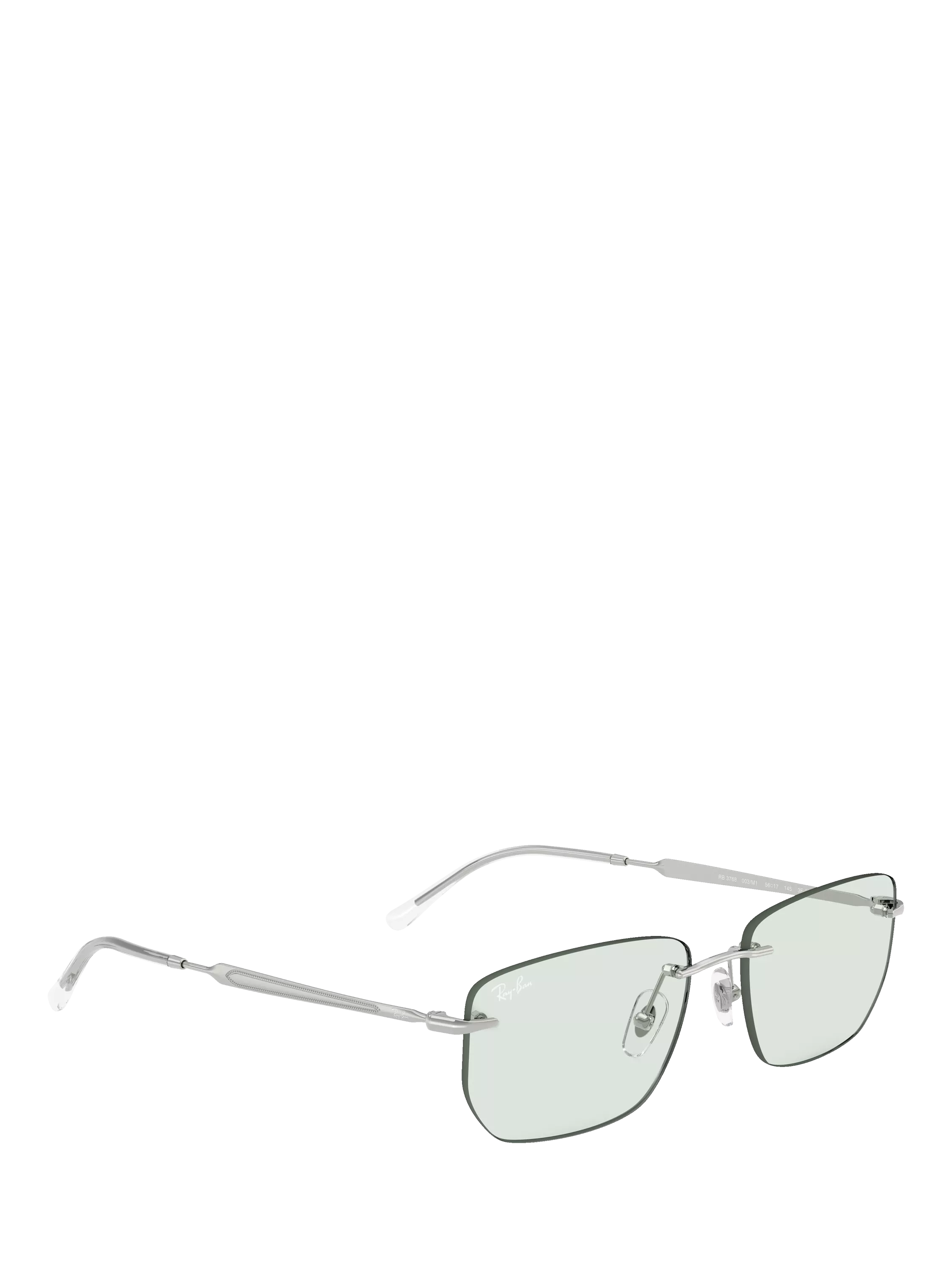 Ray-Ban RB3768 irregular silver metal sunglasses with photochromic lenses - British product