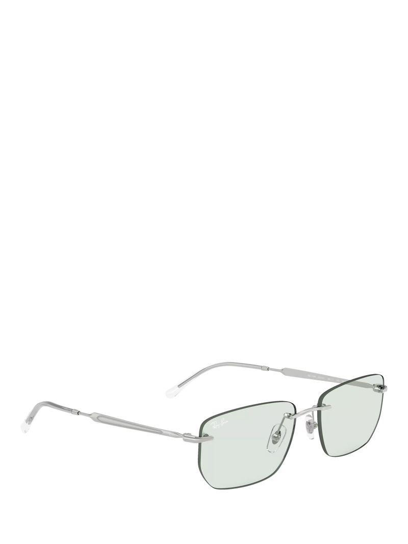 Ray-Ban RB3768 irregular silver metal sunglasses with photochromic lenses - British product
