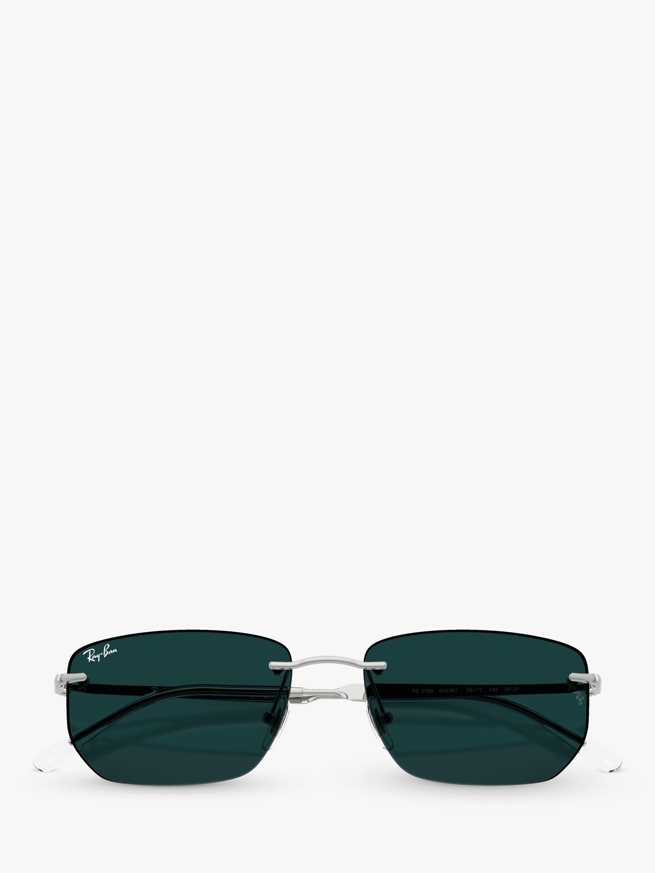 Ray-Ban RB3768 irregular silver metal sunglasses with photochromic lenses - British product