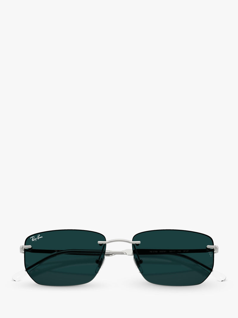 Ray-Ban RB3768 irregular silver metal sunglasses with photochromic lenses - British product