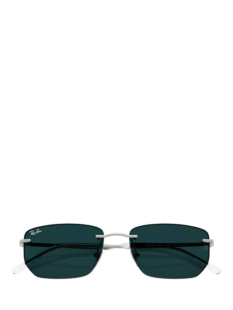Ray-Ban RB3768 irregular silver metal sunglasses with photochromic lenses - British product