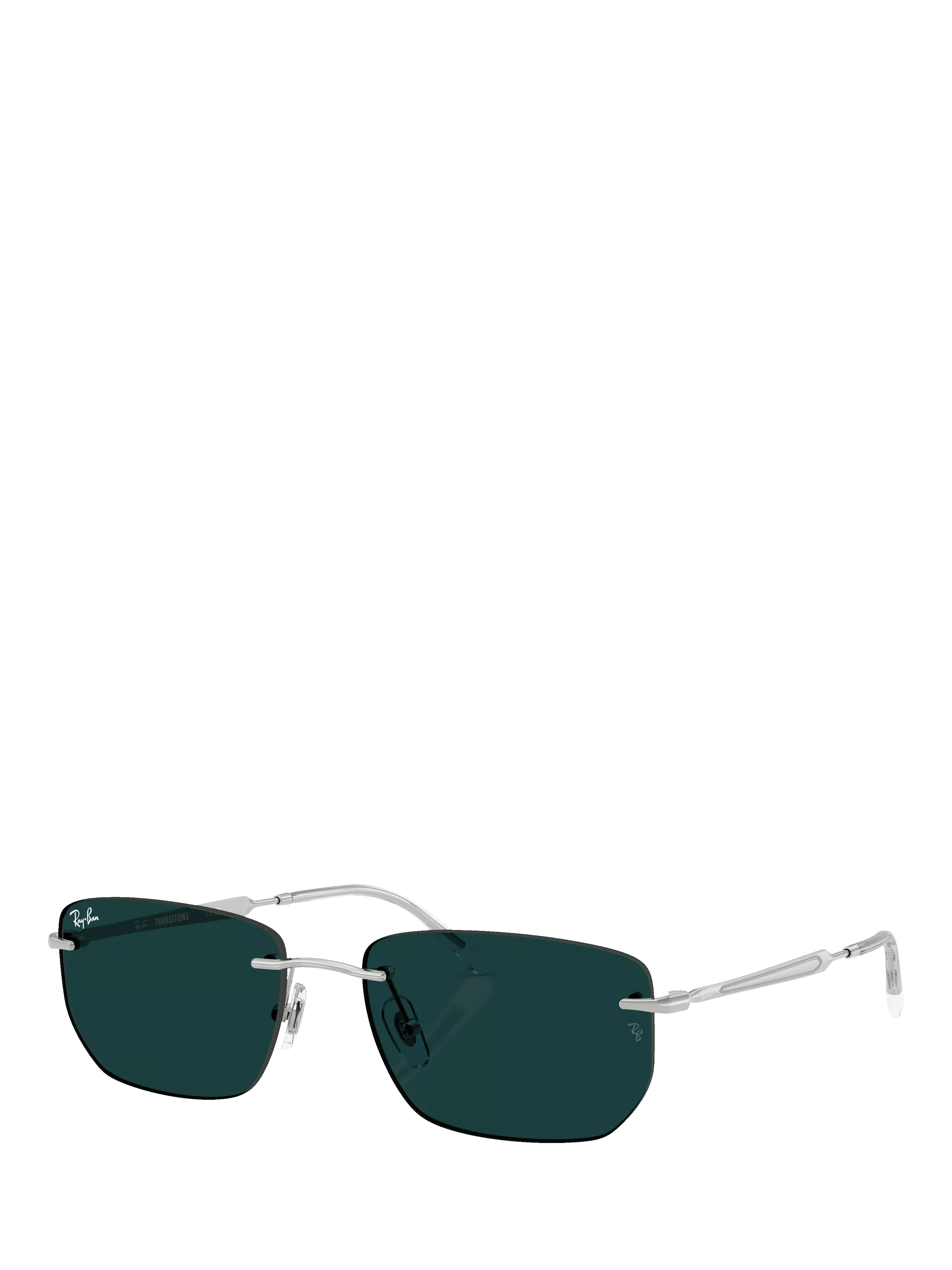Ray-Ban RB3768 irregular silver metal sunglasses with photochromic lenses - British product