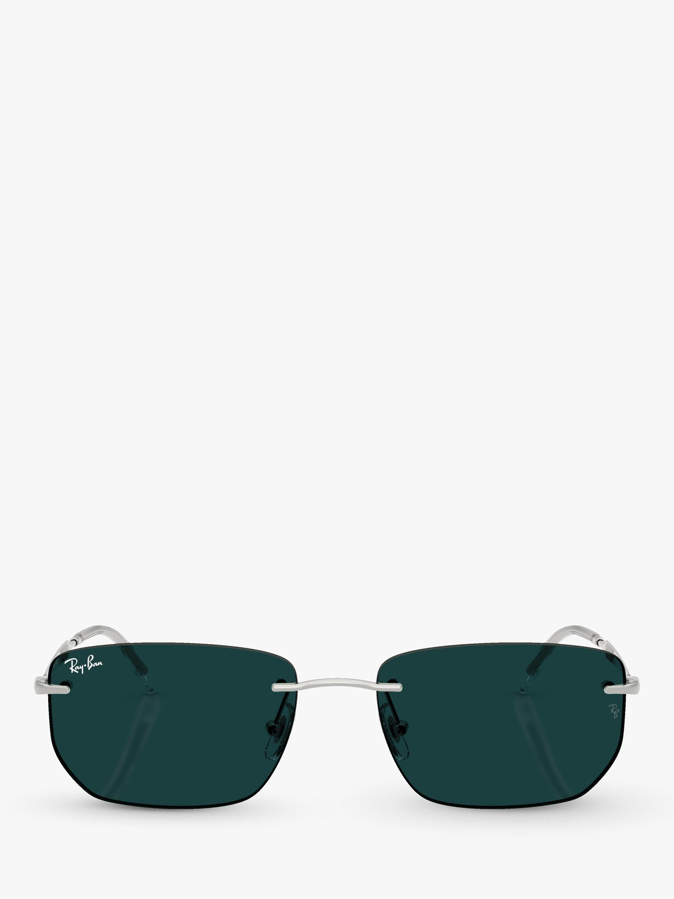 Ray-Ban RB3768 irregular silver metal sunglasses with photochromic lenses - British product