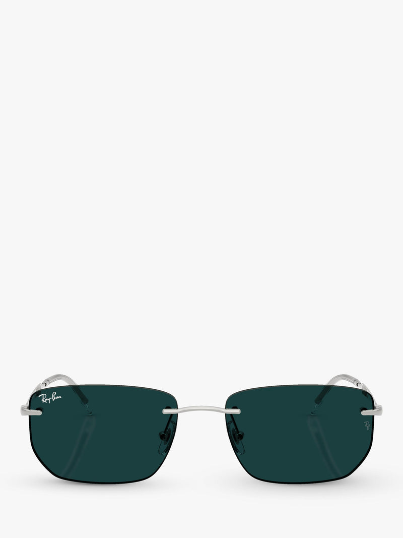 Ray-Ban RB3768 irregular silver metal sunglasses with photochromic lenses - British product