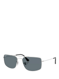 Ray-Ban Explorer III polarised square sunglasses silver blue - British product