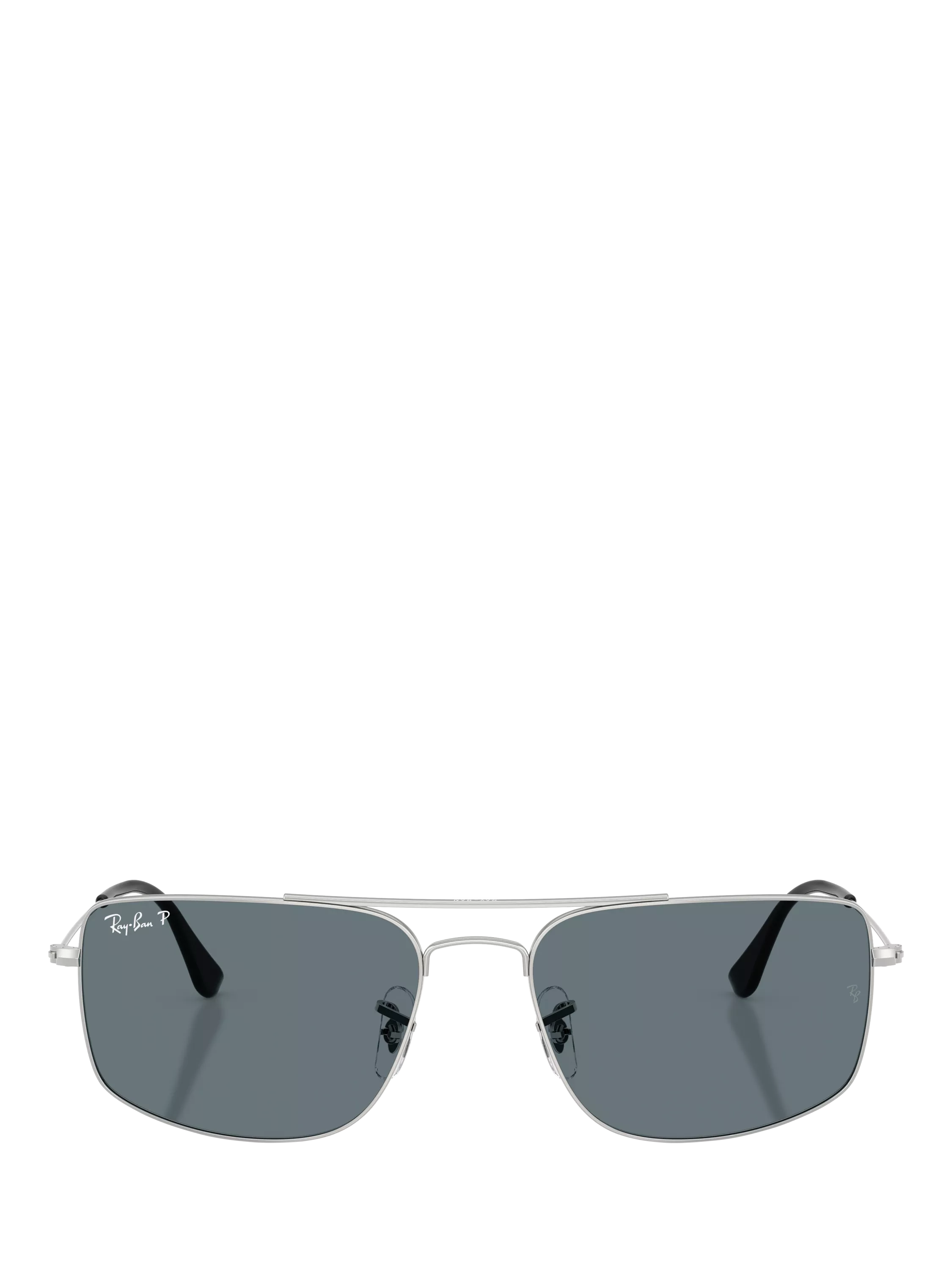Ray-Ban Explorer III polarised square sunglasses silver blue - British product