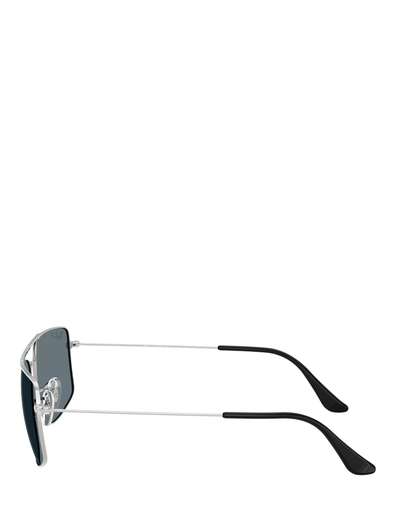 Ray-Ban Explorer III polarised square sunglasses silver blue - British product