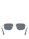 Ray-Ban Explorer III polarised square sunglasses silver blue - British product