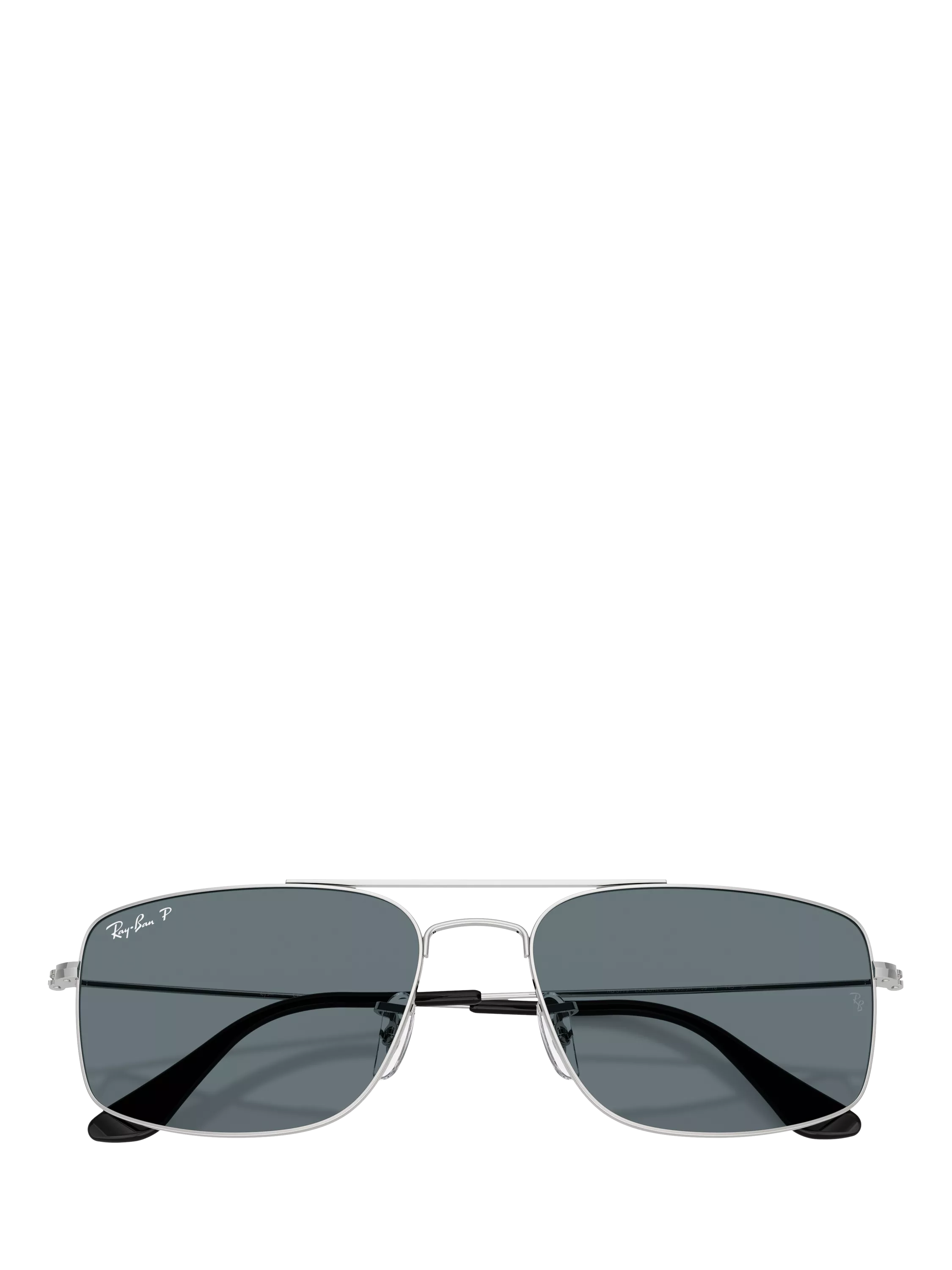 Ray-Ban Explorer III polarised square sunglasses silver blue - British product