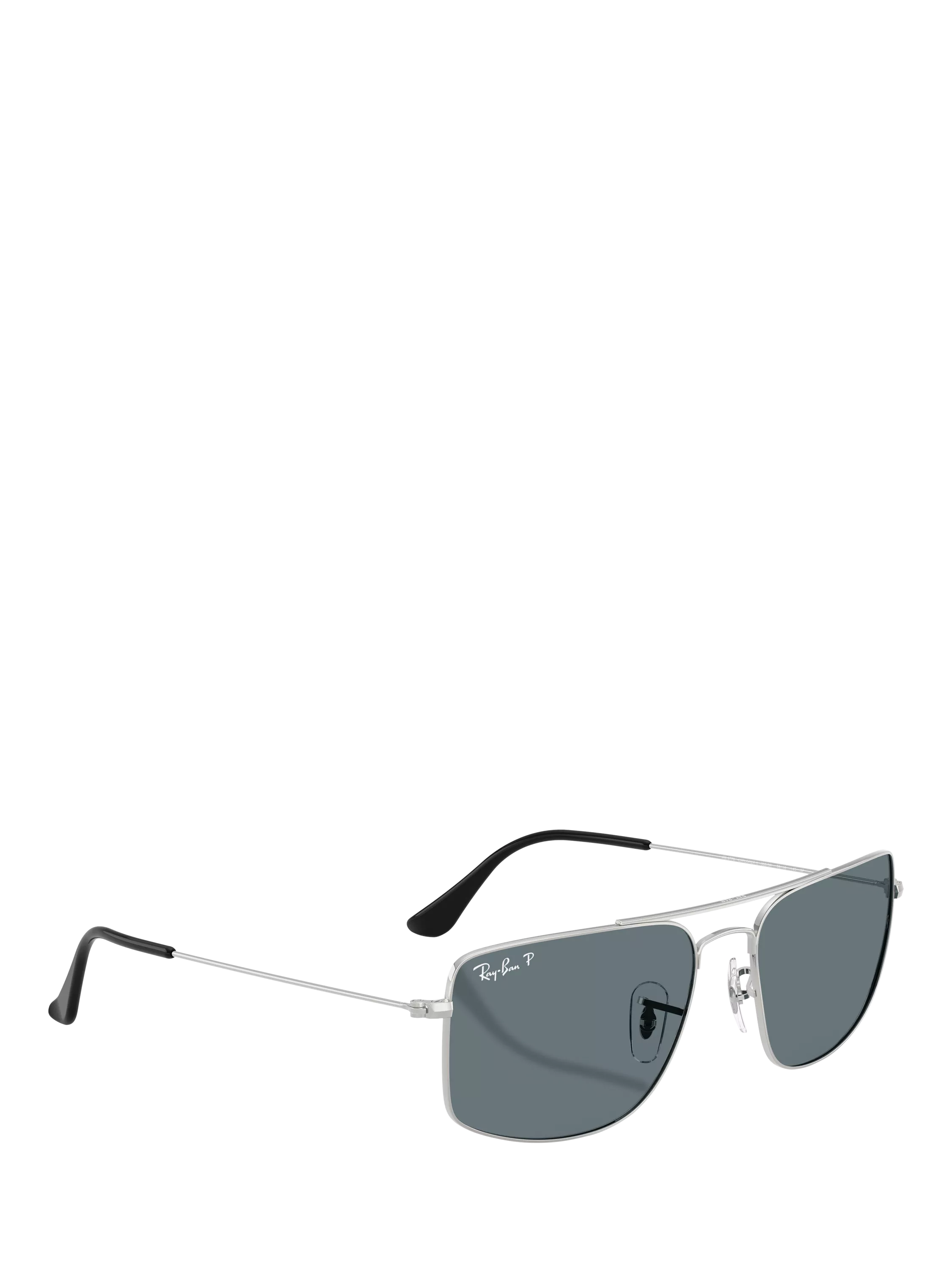 Ray-Ban Explorer III polarised square sunglasses silver blue - British product