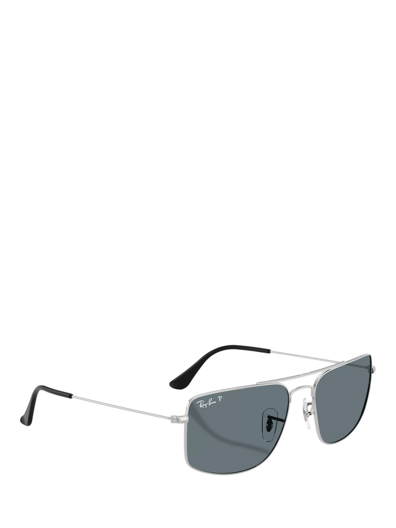 Ray-Ban Explorer III polarised square sunglasses silver blue - British product