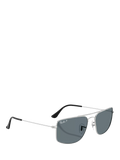 Ray-Ban Explorer III polarised square sunglasses silver blue - British product