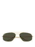 Ray-Ban RB3780 rectangular sunglasses Arista Gold/Grey, UK version