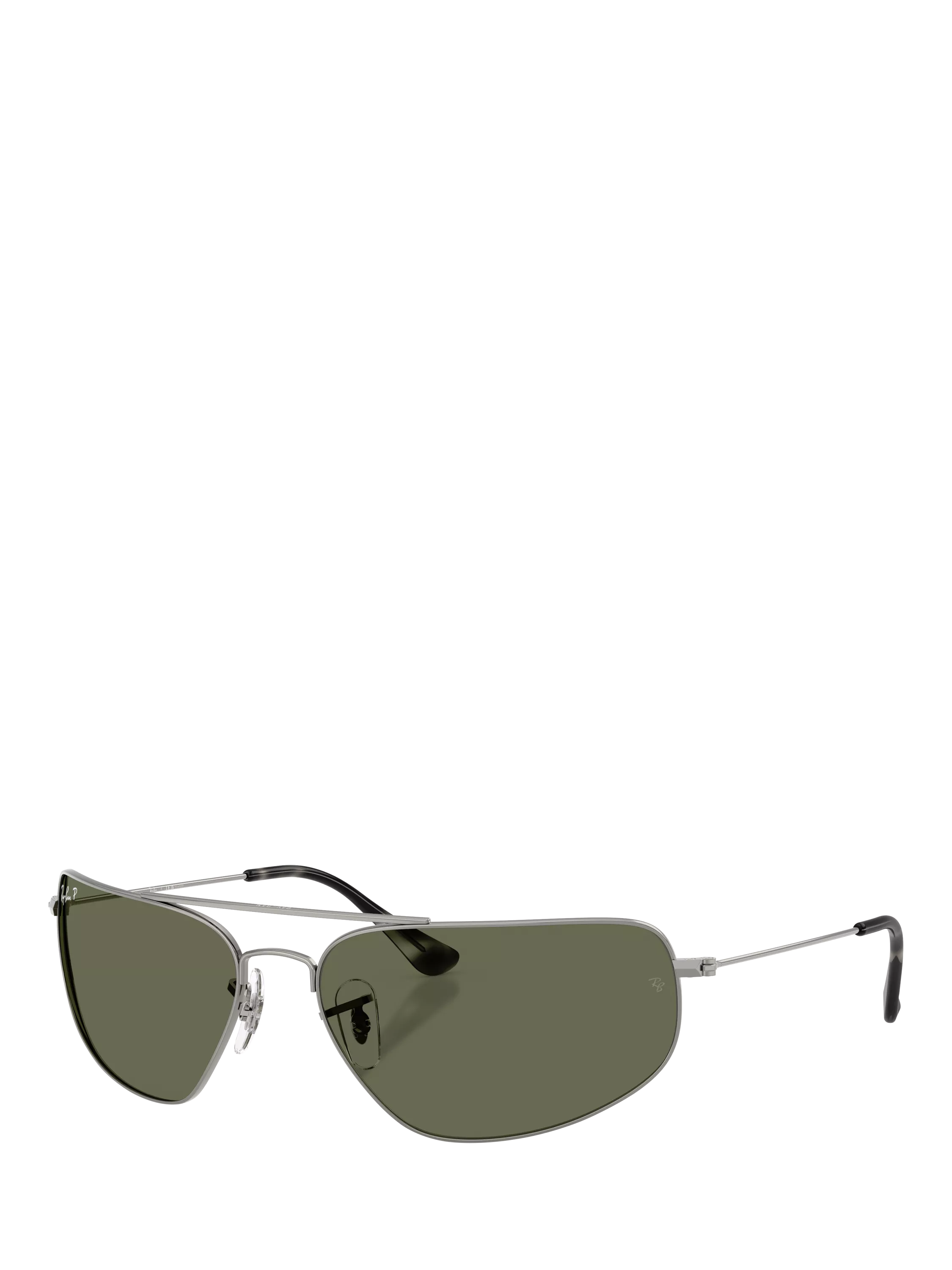 Ray-Ban RB3780 Men's Rectangular Sunglasses, Gunmetal/Green