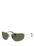 Ray-Ban RB3780 Men's Rectangular Sunglasses, Gunmetal/Green