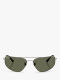 Ray-Ban RB3780 rectangular sunglasses gunmetal and green 63mm - British product