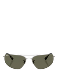 Ray-Ban RB3780 rectangular sunglasses gunmetal and green 63mm - British product
