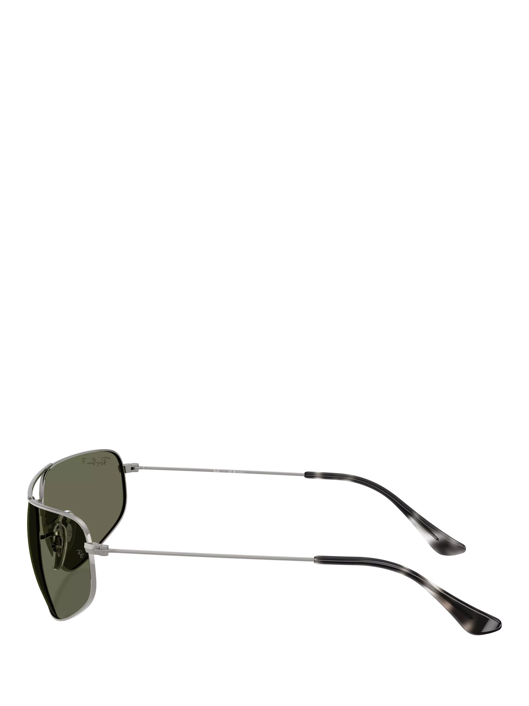 Ray-Ban RB3780 rectangular sunglasses gunmetal and green 63mm - British product