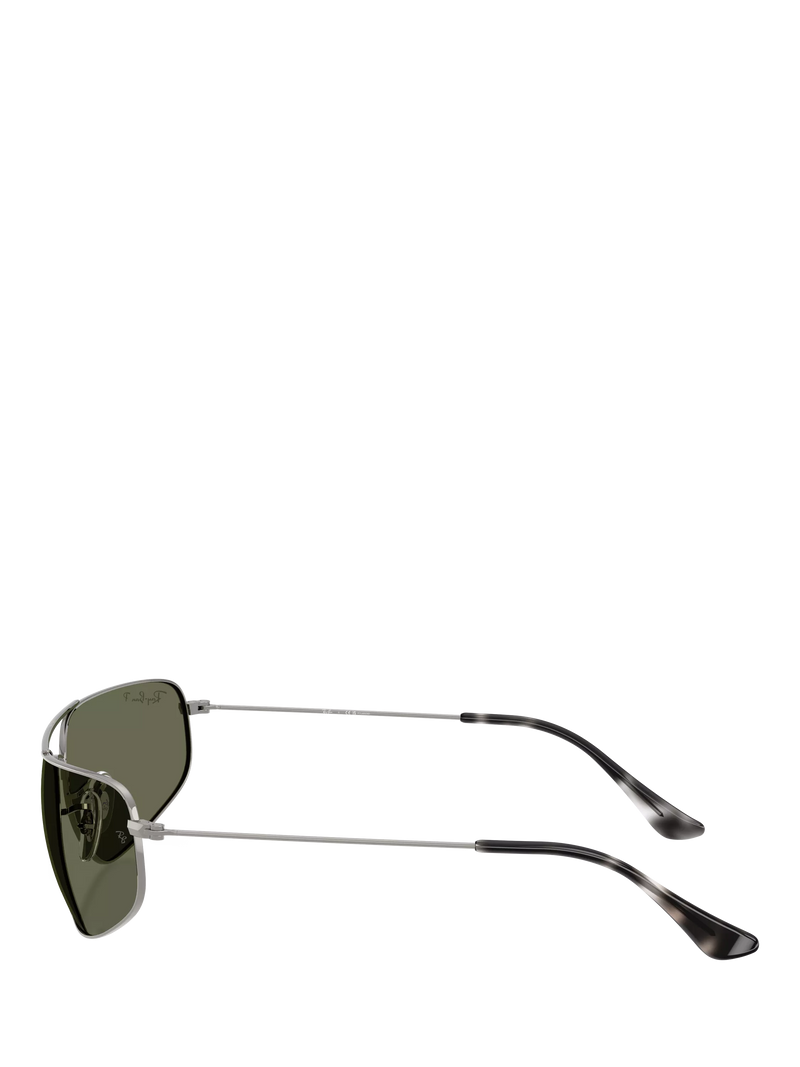 Ray-Ban RB3780 rectangular sunglasses gunmetal and green 63mm - British product
