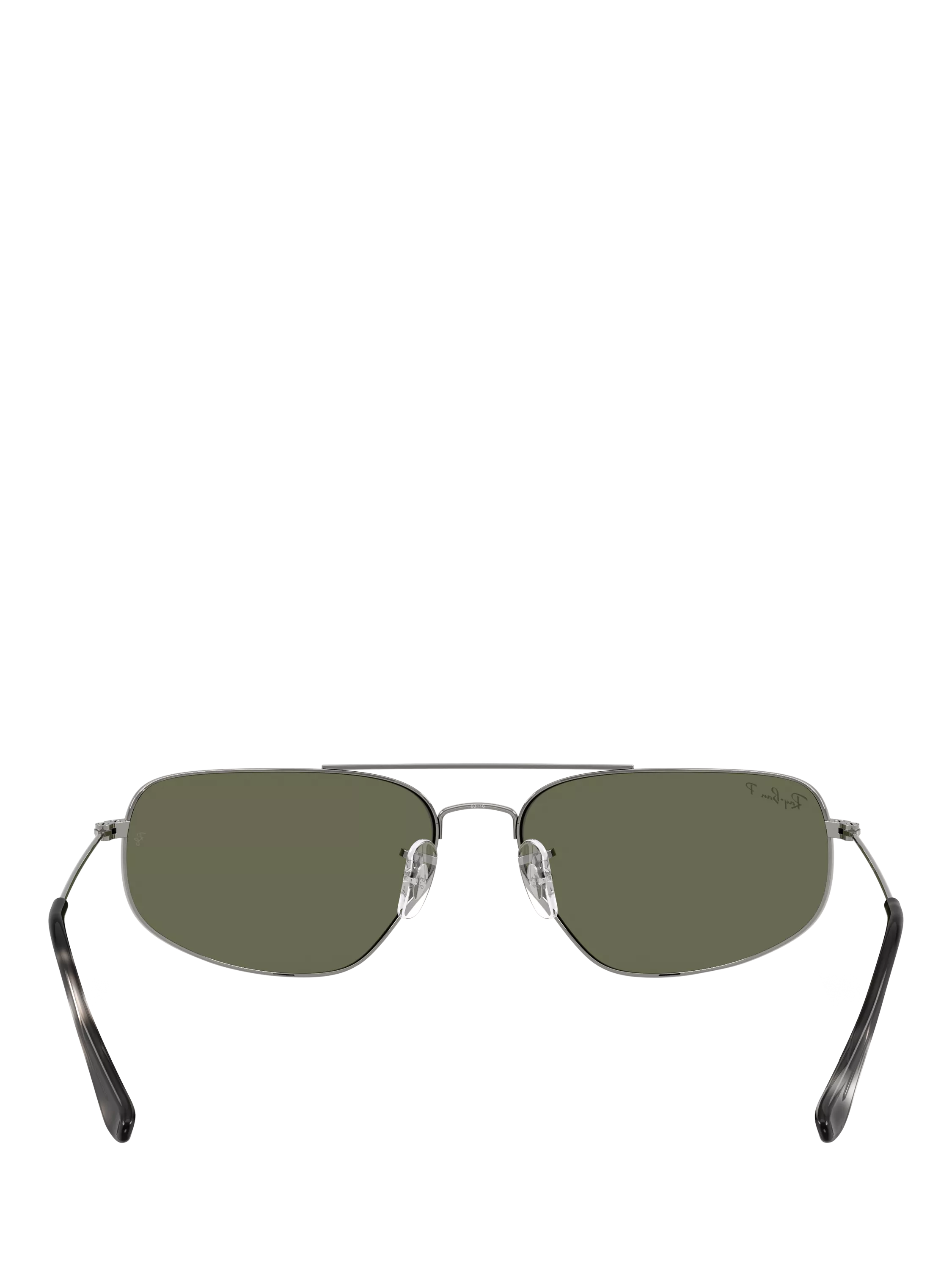 Ray-Ban RB3780 rectangular sunglasses gunmetal and green 63mm - British product