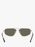 Ray-Ban RB3780 rectangular sunglasses gunmetal and green 63mm - British product