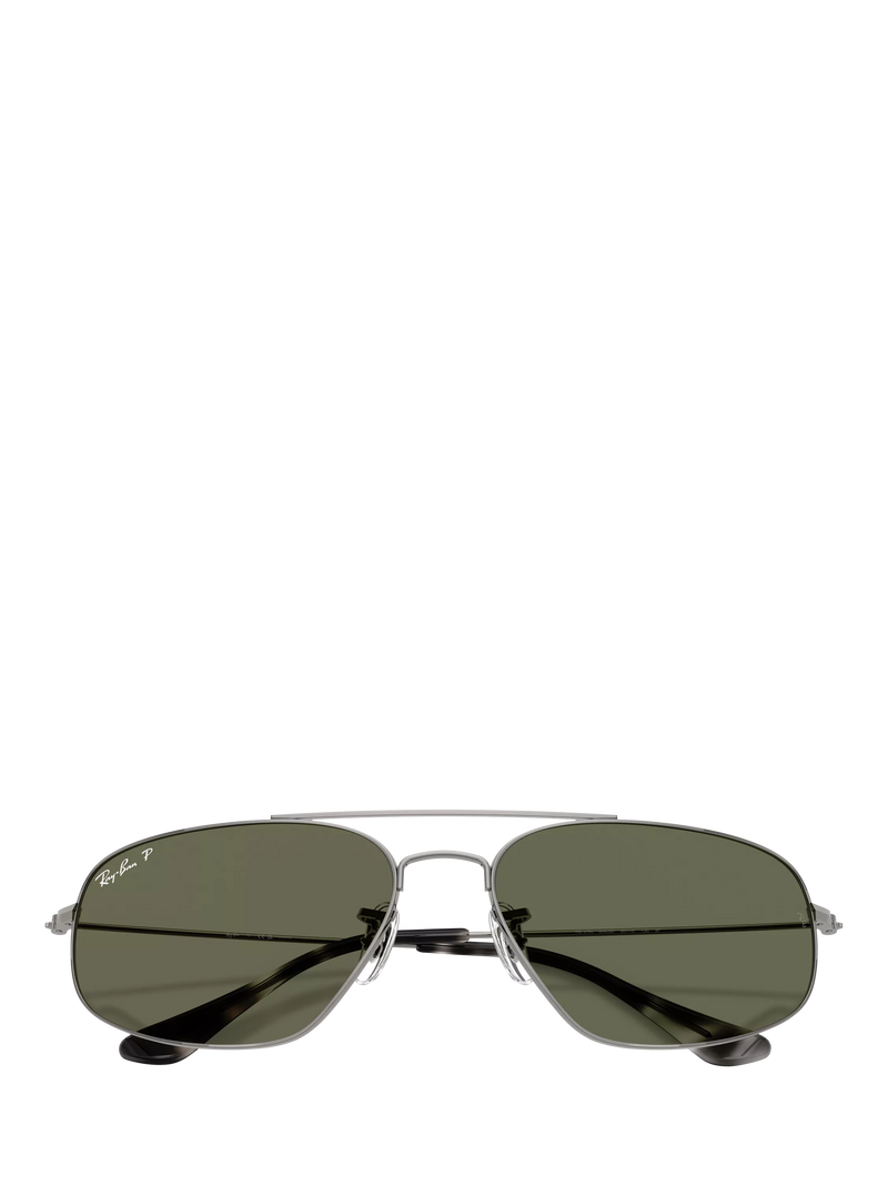 Ray-Ban RB3780 rectangular sunglasses gunmetal and green 63mm - British product