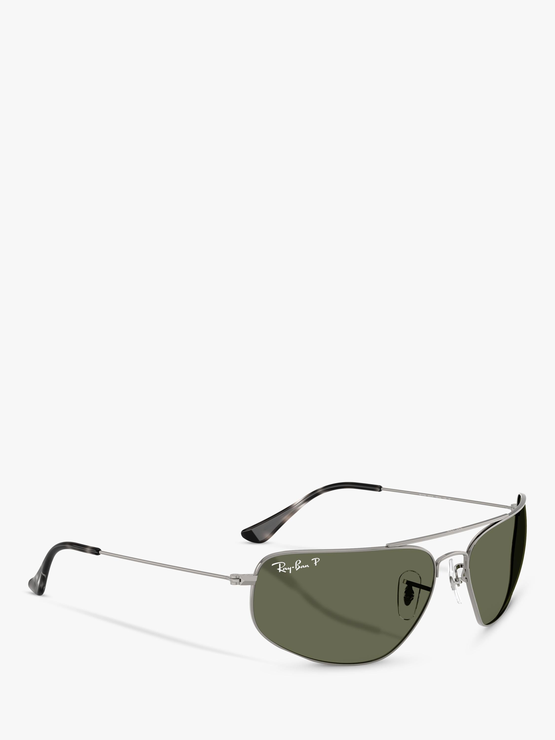 Ray-Ban RB3780 rectangular sunglasses gunmetal and green 63mm - British product
