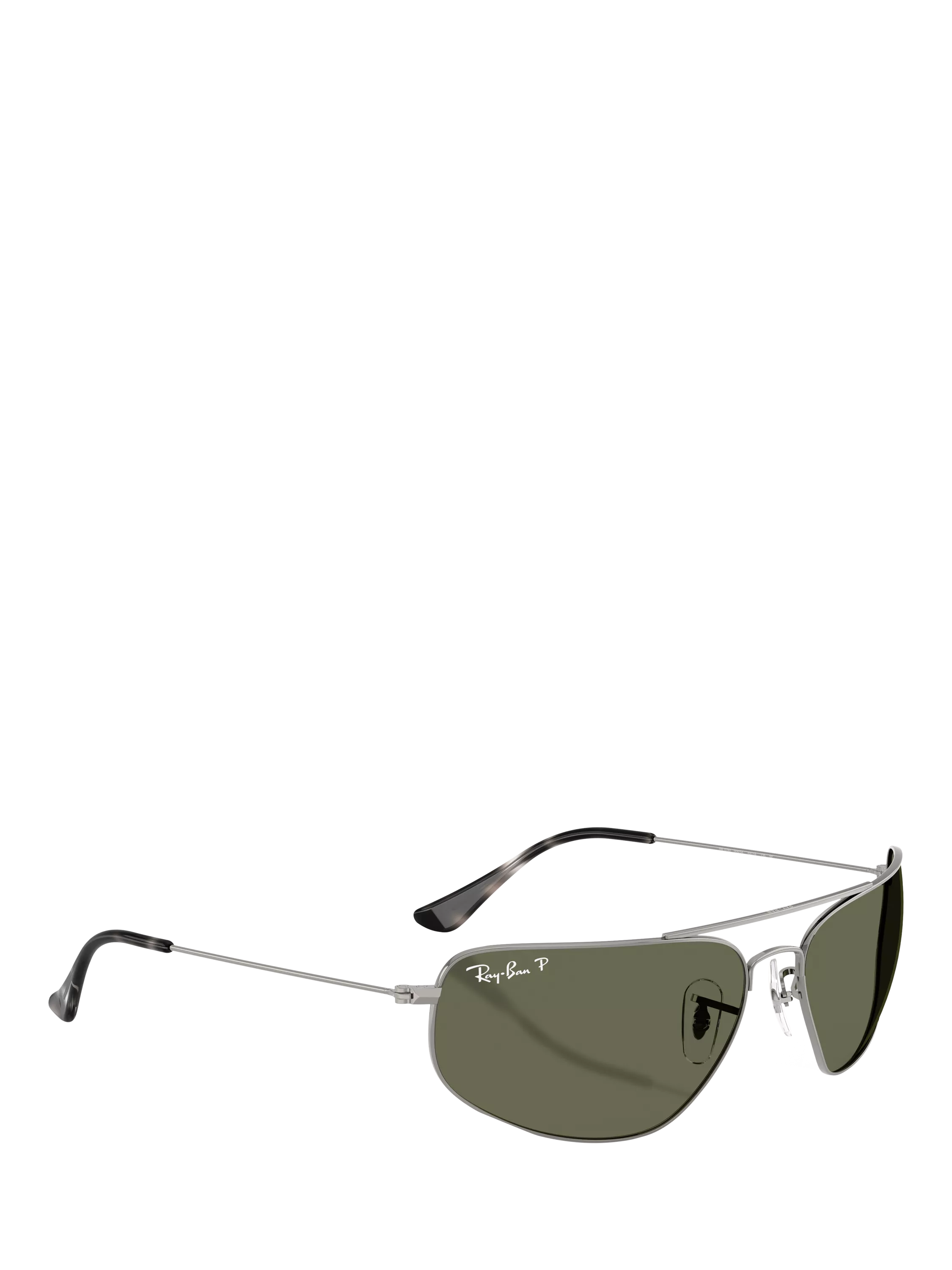 Ray-Ban RB3780 rectangular sunglasses gunmetal and green 63mm - British product
