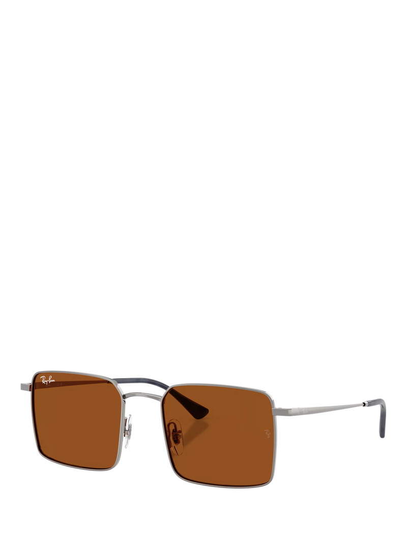 Ray-Ban Idan square sunglasses gunmetal brown (British brand)