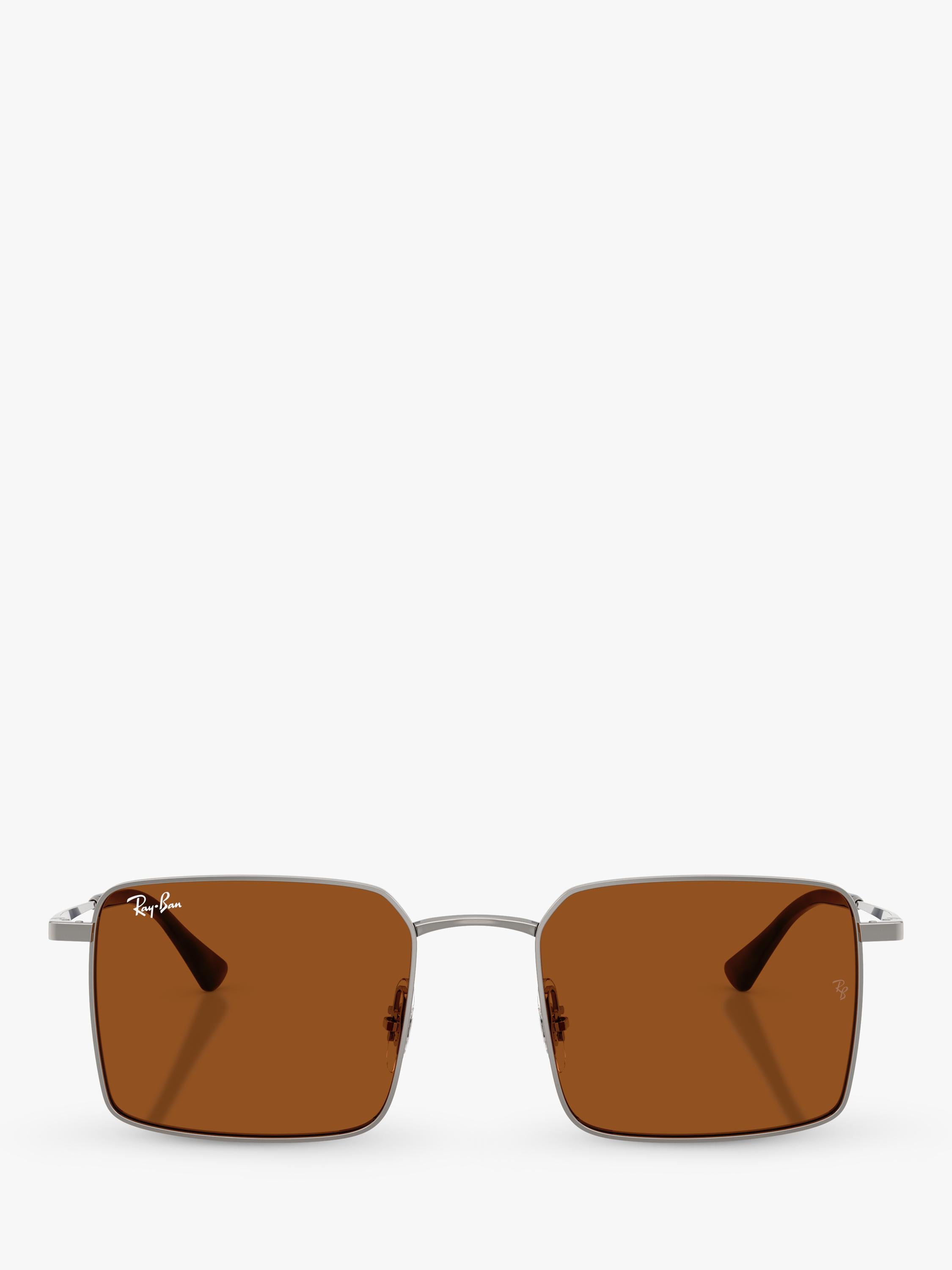 Ray-Ban Idan square sunglasses gunmetal brown (British brand)