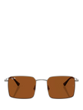 Ray-Ban Idan square sunglasses gunmetal brown (British brand)