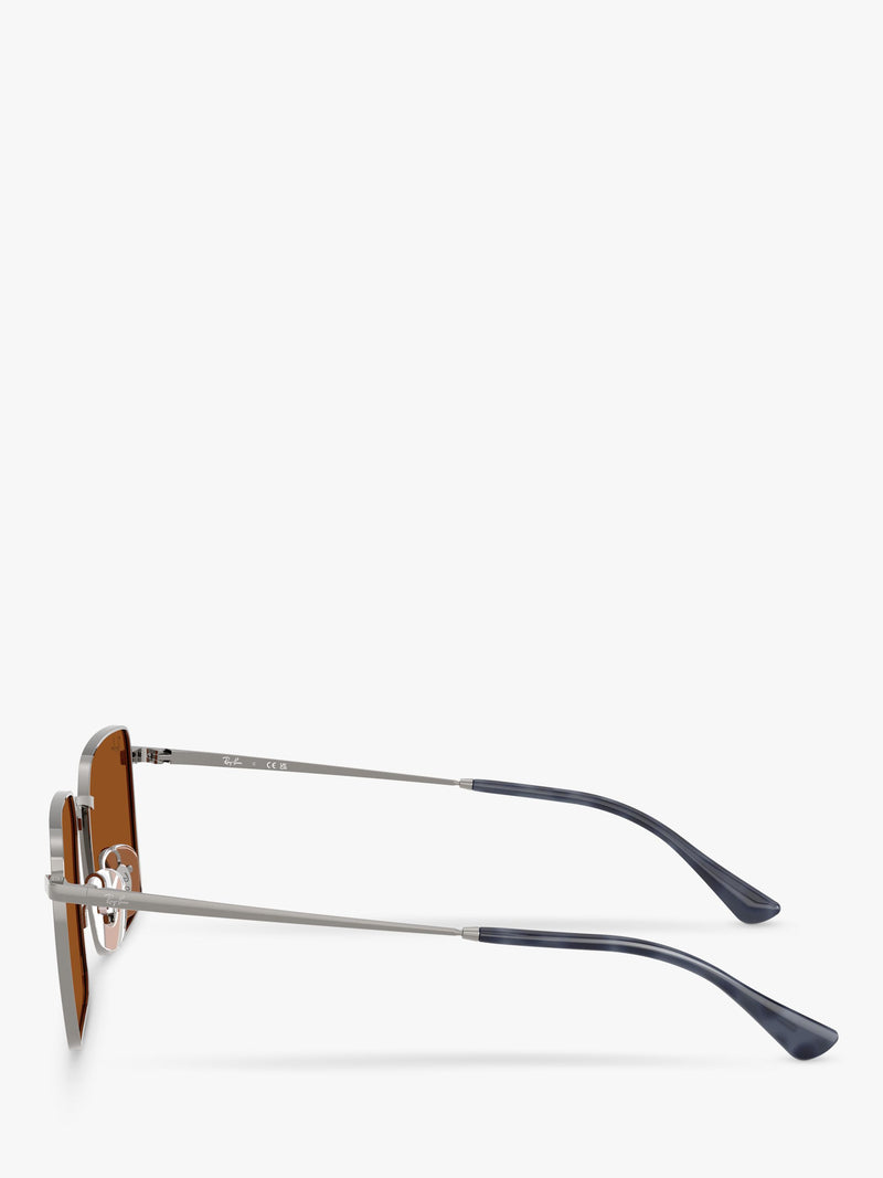 Ray-Ban Idan square sunglasses gunmetal brown (British brand)