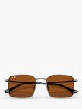 Ray-Ban Idan square sunglasses gunmetal brown (British brand)