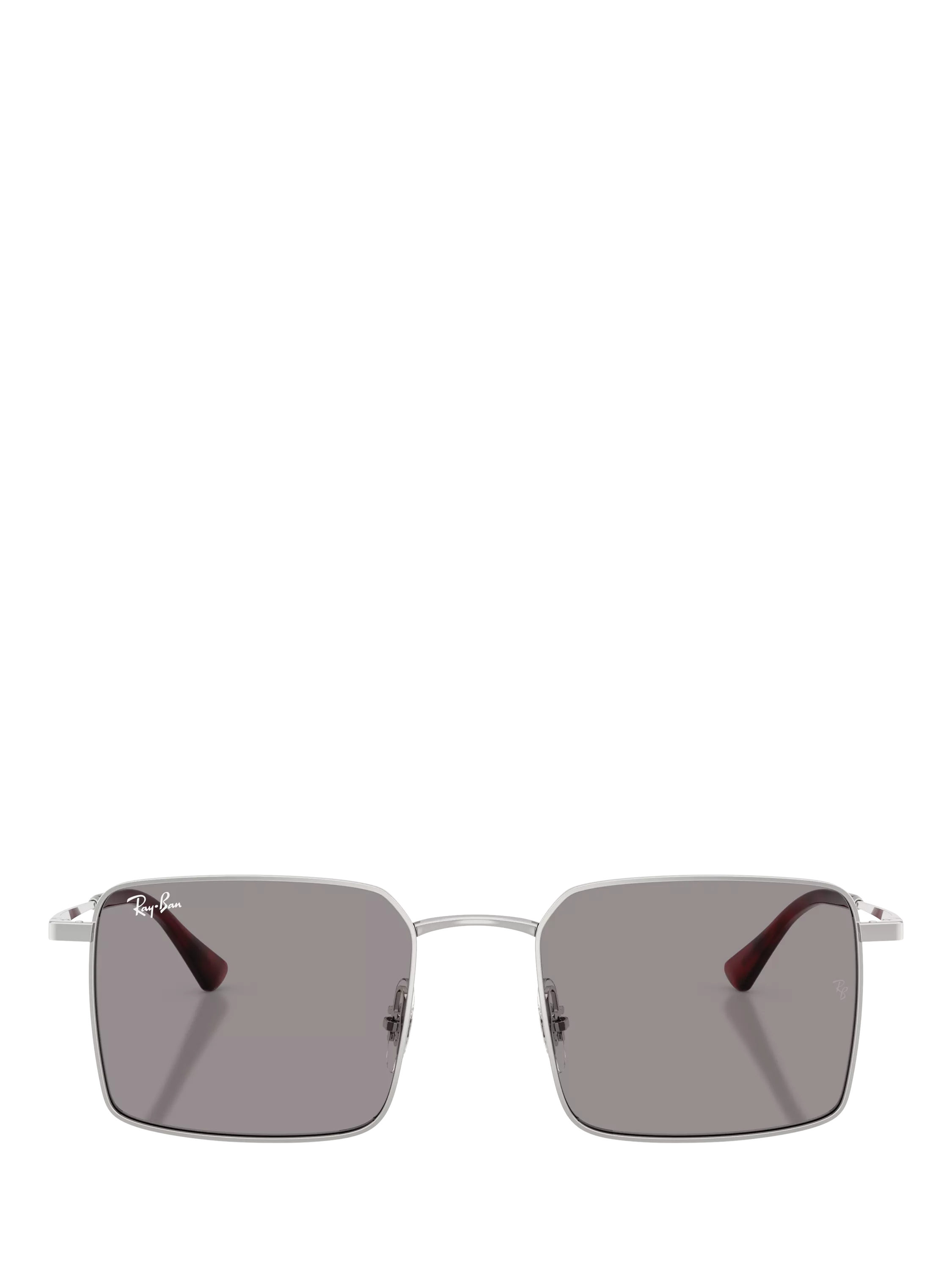 Ray-Ban Idan square sunglasses polished silver grey (British brand)
