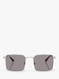 Ray-Ban Idan square sunglasses polished silver grey (British brand)