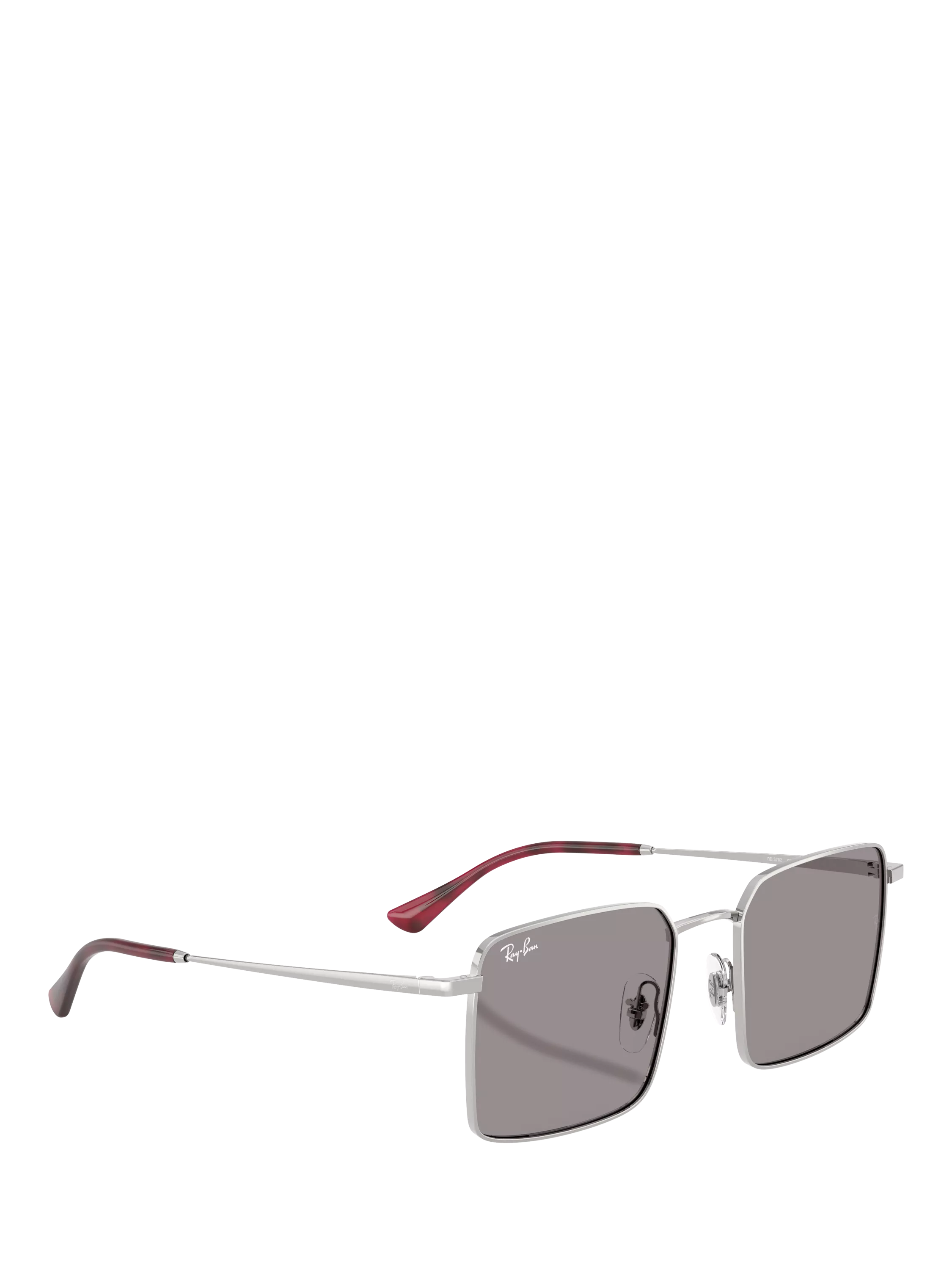 Ray-Ban Idan square sunglasses polished silver grey (British brand)