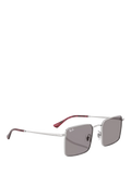 Ray-Ban Idan square sunglasses polished silver grey (British brand)